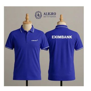 Áo thun đồng phục Eximbank nam, nữ mẫu chuẩn xịn, thoáng mát, logo thêu ngực và in sau lưng