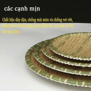 ĐĨA NHỰA GIẢ MÂY TRÚC HÌNH TRÒN 23cm