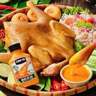 SET nước chấm 2 chai 200g CHINSU Muối Ớt Đỏ - Muối Ớt Xanh