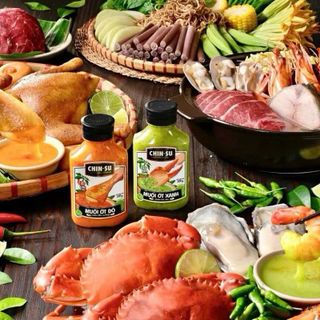 SET nước chấm 2 chai 200g CHINSU Muối Ớt Đỏ - Muối Ớt Xanh