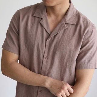 Sơ mi nam. Chất linen thun 100% cotton, vải lien co giãn 4c. 6 màu cơ bản .