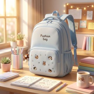 BALO HỌC SINH A1802 – Form Hot Trend Kèm Móc Khóa Nấm Siêu Cute 🍄