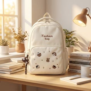BALO HỌC SINH A1802 – Form Hot Trend Kèm Móc Khóa Nấm Siêu Cute 🍄