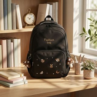 BALO HỌC SINH A1802 – Form Hot Trend Kèm Móc Khóa Nấm Siêu Cute 🍄