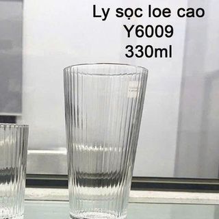 BỘ 6 LY THUỶ TINH SỌC CAO 330ML Y6009 (T12)