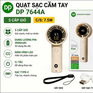 QUẠT TÍCH ĐIỆN CẦM TAY DP 7644A (T100)
