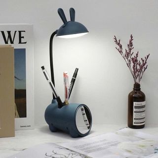 ĐÈN HỌC SẠC HÌNH TAI THỎ KÈM GƯƠNG
