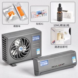 (BÁN SỈ)Mô Hình Điều Hòa Mini Ô Tô Gắn Cửa Gió Taplo, Quạt Xoay Năng Lượng Mặt Trời Khử Mùi Trang Trí Xe Hơi