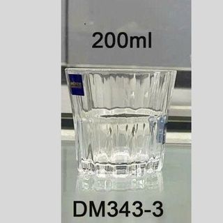 BỘ 6 LY THUỶ TINH WISHKY MIỆNG LOE 200ML DM343-3 (T12)