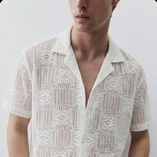Áo sơ mi nam. chất cotton 4c 100%  , Chất cotton vải dệt hoạ tiết ren độc đáo tinh tế.