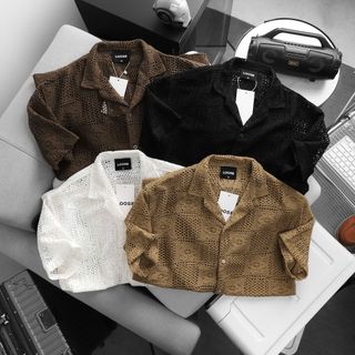 Áo sơ mi nam. chất cotton 4c 100%  , Chất cotton vải dệt hoạ tiết ren độc đáo tinh tế.