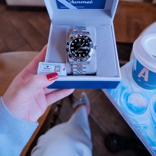 ĐỒNG HỒ NAM CHÍNH HÃNG FUNMEI F004 KIM GIỜ GMT FULLBOX TEM