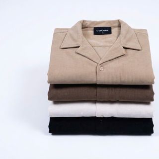 Loose Linen Nam.  Chất cotton nhung tăm mềm mượt.