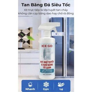 XỊT TAN ĐÁ KHÔNG TUYẾT TRONG TỦ LẠNH CHÍNH HÃNG ICE GO [khuyến mại]