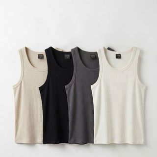 Ba lỗ nam. Chất 100% cotton gân PC mát lạnh, vải dệt gân dọc tinh tế.