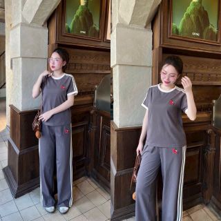Bộ thể thao dài thêu ngựa phom free size 45-62kg