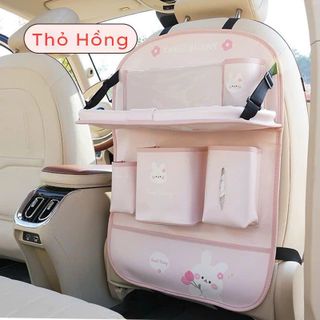 ( BÁN SỈ) Túi Đa Năng Treo Ô Tô Đựng Đồ Phong Cách Hàn Quốc Chống Thấm Hình Gấu Nâu Thỏ Hồng Dễ Thương