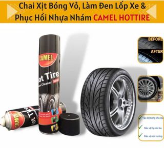 (BÁN SỈ) Chai Xịt Dưỡng Bóng Lốp Xe CAMEL – Làm Bóng Lốp, Bóng Đẹp, Bền Màu, Không Gây Hại, An Toàn Môi Trường