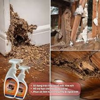 Diệt Mối Mọt THÁI LAN GECKO 500ml Siêu Mạnh, Diệt Mối Khung Gỗ, Sàn Gỗ, Tủ Bếp, Xà nhà, Mối Đục Tường