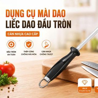 DỤNG CỤ MÀI DAO, LIẾC DAO ĐẦU TRÒN CÁN NHỰA