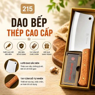 DAO CHẶT XƯƠNG NHÀ BẾP JAPAN CÁN GỖ MÃ 215