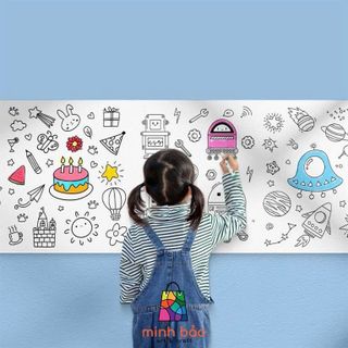 CUỘN TRANH TÔ MÀU 3M X 30CM CHO BÉ