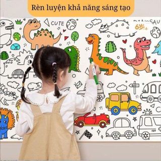 CUỘN TRANH TÔ MÀU 3M X 30CM CHO BÉ