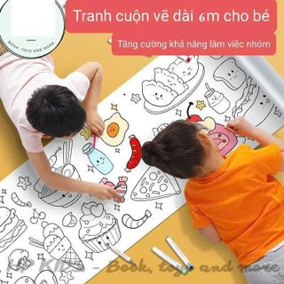 CUỘN TRANH TÔ MÀU 3M X 30CM CHO BÉ