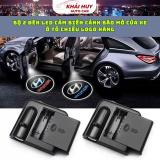 (BÁN SỈ) Bộ 2 Đèn Led Cảm Biến Cảnh Báo Mở Cửa Xe Ô Tô Chiếu Logo Hãng, Nhiều Mẫu khaihuyauto