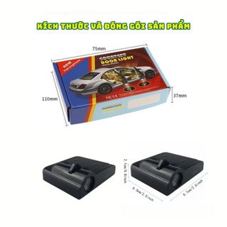 (BÁN SỈ) Bộ 2 Đèn Led Cảm Biến Cảnh Báo Mở Cửa Xe Ô Tô Chiếu Logo Hãng, Nhiều Mẫu khaihuyauto
