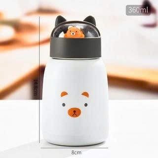 BÌNH NƯỚC LÕI THỦY TINH HOẠ TIẾT HOẠT HÌNH 360ML (T100)