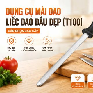 DỤNG CỤ MÀI DAO, LIẾC DAO ĐẦU DẸP CÁN NHỰA (T100)