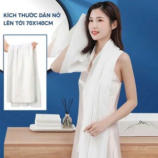 KHĂN NÉN DU LỊCH HÌNH CÔ GÁI 70x140cm (T500)