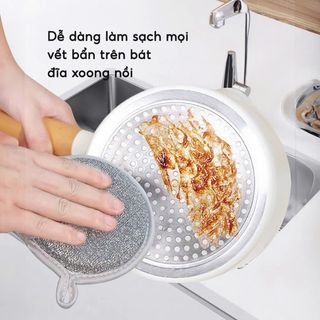 Miếng rửa chén bát đa năng 3 lớp ( Màu bạc )