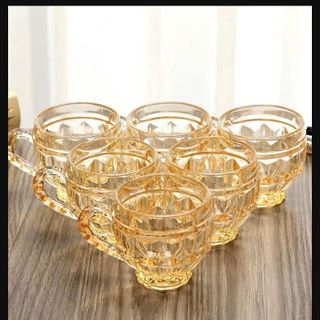 BỘ 6 LY THỦY TINH VÀNG CAO CẤP ZB45C (T12)