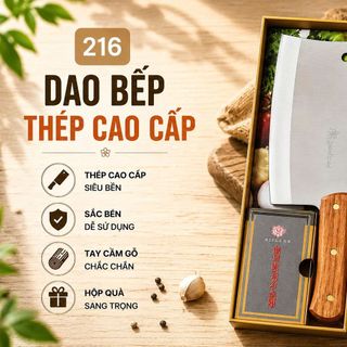 DAO CHẶT XƯƠNG NHÀ BẾP JAPAN CÁN GỖ MÃ 216