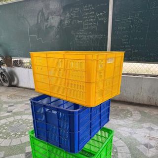 Khay nhựa, Thùng nhựa đặc, hở nhiều kích thước cao 10cm