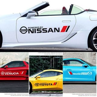 (BÁN SỈ) Bộ 02 Tem Logo Hãng Xe Dán Sườn Ô Tô, Decal Sticker Dán Xe Hơi Phù Hợp Với Tất Cả Các Loại Xe
