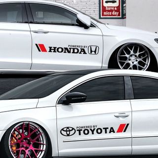 (BÁN SỈ) Bộ 02 Tem Logo Hãng Xe Dán Sườn Ô Tô, Decal Sticker Dán Xe Hơi Phù Hợp Với Tất Cả Các Loại Xe