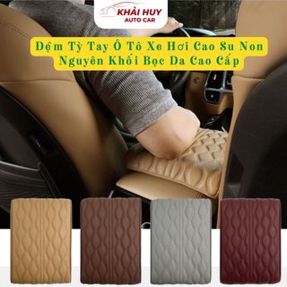 (BAN SỈ) Đệm Tỳ Tay Ô Tô Xe Hơi Cao Su Non Nguyên Khối Bọc Da Cao Cấp Giúp Chống Mỏi Và Thư Giãn Lái Xe Đường Dài khaihuyauto