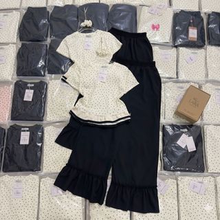 🔥 SET XUÔNG ÁO CHẤM BI + QUẦN ĐEN SIÊU HOT 🔥