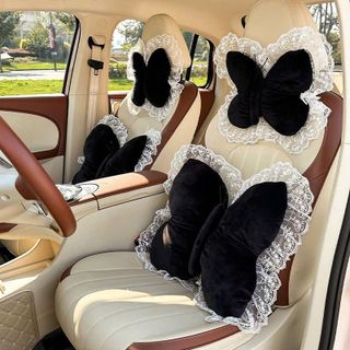 (BÁN SỈ) Gối Tựa Lưng Hình Bướm Ren Viền Gối Ôm Mềm Mại Trang Trí Sofa, Giường, Tựa Lưng Trên Ô Tô