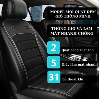 (BÁN SỈ) Lót Ghế Điều Hòa Làm Mát Lót Ghế 3D thoáng khí làm bằng vải polyeste có tẩu 12V hay 24V Cao Cấp