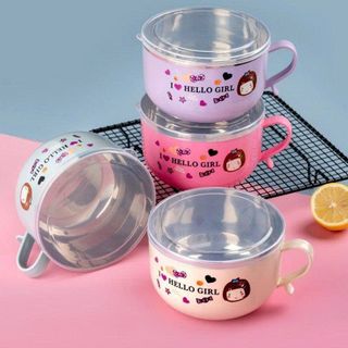 CA MÌ INOX 2 LỚP HELLO GIRL CÓ NẮP (T100)