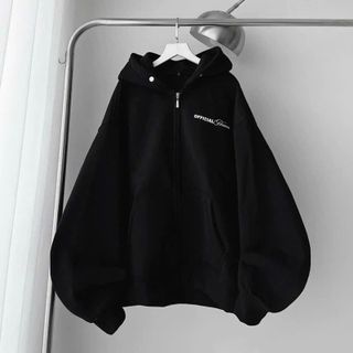 Áo Khoác Zip Nỉ Logo In Official Unisex