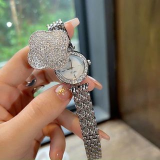 ĐỒNG HỒ NỮ CHÍNH HÃNG SCOTTYE DÂY INOX MẶT MỞ NẮP XOAY FULLBOX MÀU BAC