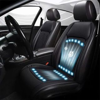 (BÁN SỈ) Lót Ghế Điều Hòa Làm Mát Lót Ghế 3D thoáng khí làm bằng vải polyeste có tẩu 12V hay 24V Cao Cấp