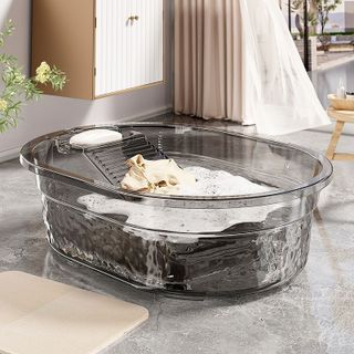 Bồn Rửa Trong Suốt Siêu Đẹp – Nâng Tầm Không Gian Sống STT204
