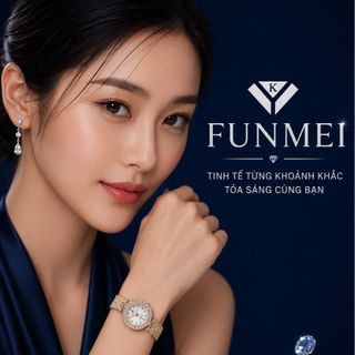 ĐỒNG HỒ NỮ CHÍNH HÃNG FUNMEI F2046 ĐÍNH ĐÁ CZ FULLBOX