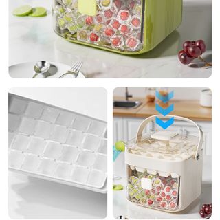 Bộ Khay Làm Đá Cao Cấp – Đựng Đá, Trữ Đá, Lấy Đá Cực Dễ STT209